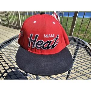 Miami Heat Mitchell & Ness SnapBack Hat Hardwood Classics Excellent‎ Condition